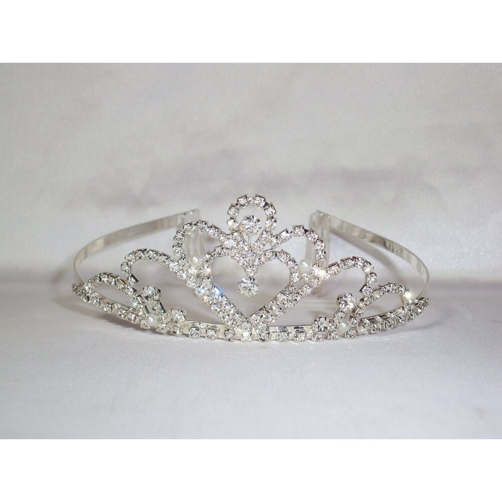 Rhinestone Tiara Crown Hairpiece Headpiece Bridal Prom Party Birthday Tiara+